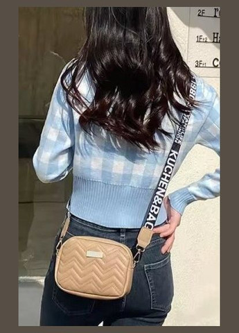 Женская стильная мини сумочка бежевая коричневая No Brand (321970910)