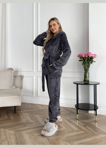 Графітова всесезон піжама трійка No Brand