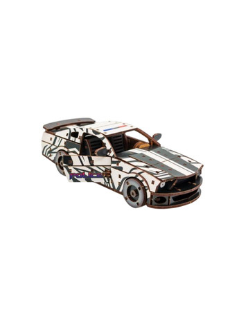 Деревянный 3D конструктор Muscle car GT, Puzzleоk (Puz-00639), 162 дет. (белая) PuzzleOK (367189134)
