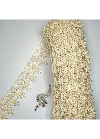 (1 метр) Кружево макраме 5 см цвет - молочный (26М-H1931М-7) Plus-plus (352744231)