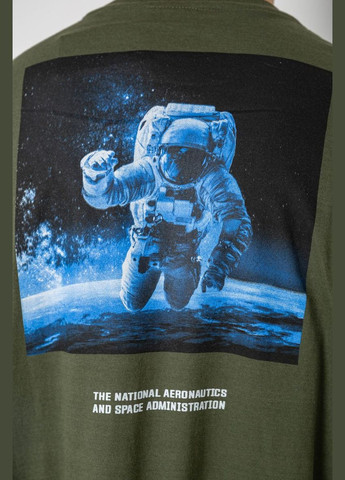 Хаки (оливковая) футболка мужская с принтом черная размер l (sku_244r2125) с коротким рукавом No Brand