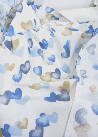 Белое платье голубые сердца на белом GEX (297081079)