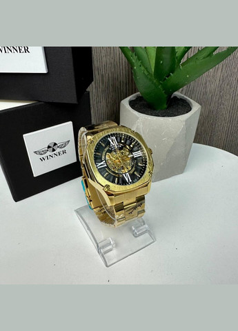Мужские механические часы GMT-1159 Gold золото, наручные часы Винер скелетон Winner (362475468)