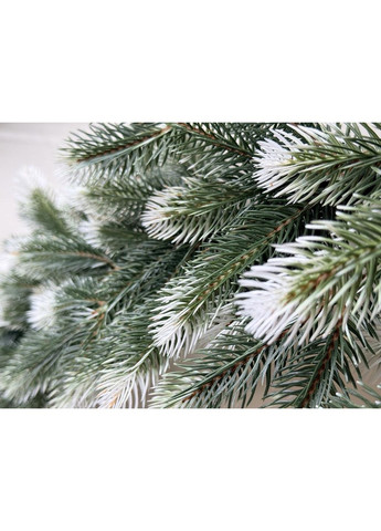 Гирлянда новогодняя зеленая с белым 1.4 м Литая новогодняя гирлянда Пушистая гирлянда из искусственной хвои Пластмакс (372837820)