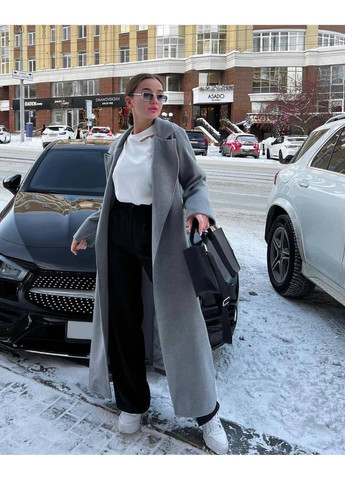 Сіре Пальто на сінтепоні No Brand