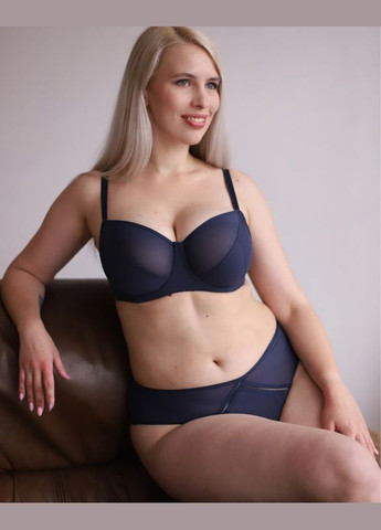 Синий бюстгальтер на косточках с мягкой чашкой Elita с косточками