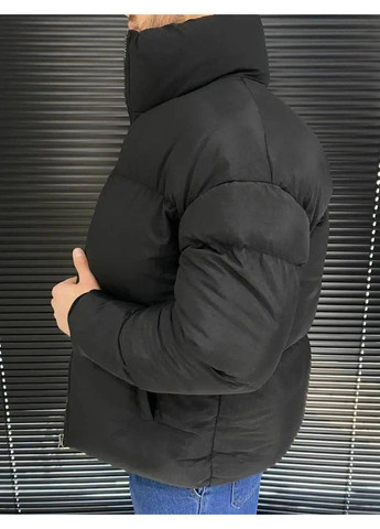 Черная зимняя мужская теплая куртка из матовой плащевки канада на синтепоне 250 Україна