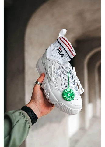 Белые летние кроссовки fila evo sock white фила ево сок No Brand