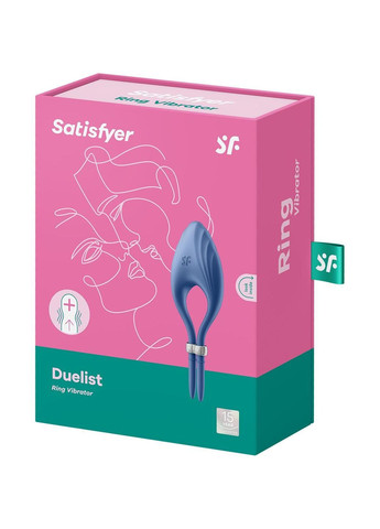 Ерекційне віброкільце-ласо Duelist Blue, 10 режимів, потужний мотор - CherryLove Satisfyer (283251082)