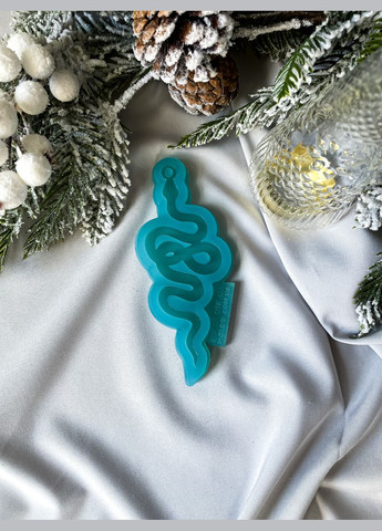 Молд Змея длинная форма для новогодних игрушек на елку силиконовая форма для эпоксидной смолы No Brand (370566841)