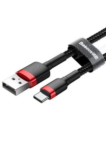 Кабель для быстрой зарядки Cafule Cable USB to Type-C 2A 2м (CATKLF-C91) Black/Red Baseus (384224642)