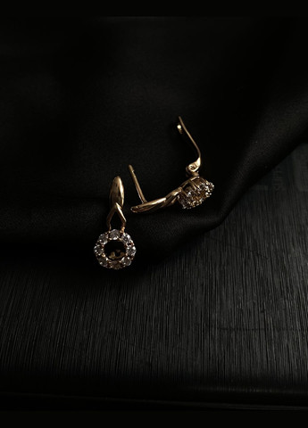 Серьги с камнями золотого цвета 30702 Fashion (335814442)