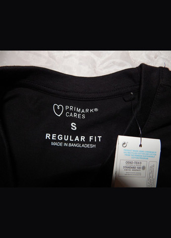 Черная мужская футболка cares оригинал р.48 146fm Primark