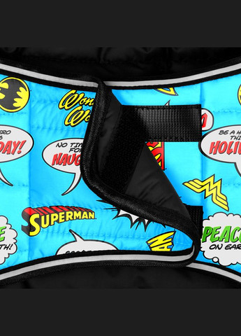 Курточка-накидка для собак Clothes, рисунок "Лига Справедливости лазурь",, А 47 см, B 68-80 см, С 42-52 см WAUDOG (279572996)