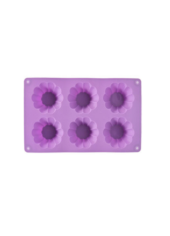 Силиконовая форма для кексов 30х18х3,8 см Фиолетовая Kornel (292145662)
