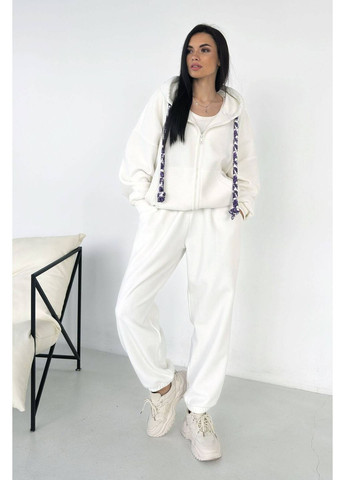 Флисовый костюм (кофта,брюки), цвет Молочный Nita (371141417)