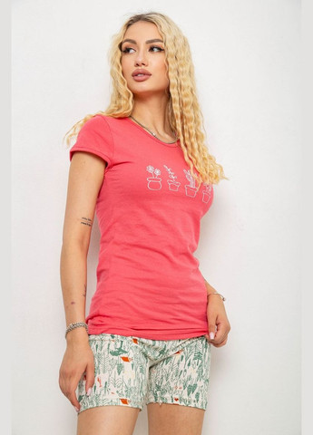 Розовая всесезон пижама женская с принтом Fashion