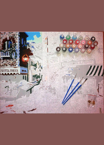 Картина за номерами Тигр в стилі поп арт Поп-арт картини в цифрах тварини Розмальовка за номерами 40х50 BS9203 Brushme (308988847)