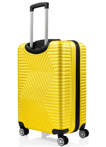 Пластикова валіза на колесах середній розмір 70L Polo жовта No Brand (361156608)