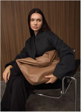 Женская сумка Sambag HOBO L кофейная из экокожи большая вместительная hobo-сумка 51924 De Esse (403068448)