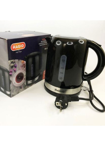 Электрочайник MG-111 пластиковый чайник для дома с индикатором уровня воды 1 л 1100 Вт Черный Magio (361851569)