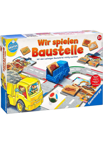Интересная игра «Строительная площадка» для малышей с 2-х лет We Play Construction Site Грузовики Ravensburger (334714385)