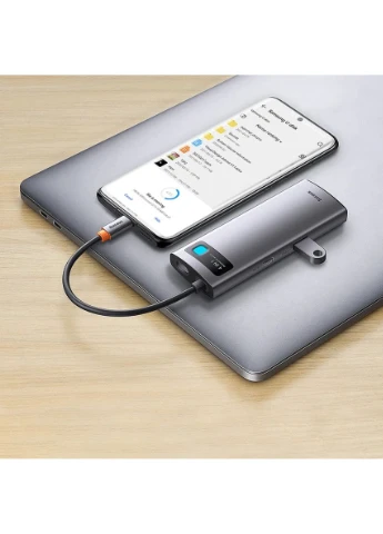 USB-хаб Metal Gleam Series 4-in-1 Multifunctional Type-C Hub Gray (WKWG070113) Baseus (361402174)