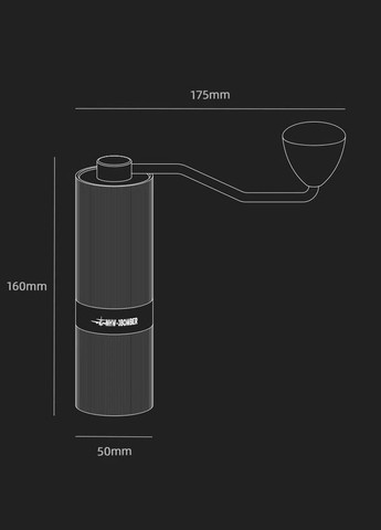Ручна кавомолка Racing M1 Чорна (R-G5894B-VS) MHW-3BOMBER (303420738)