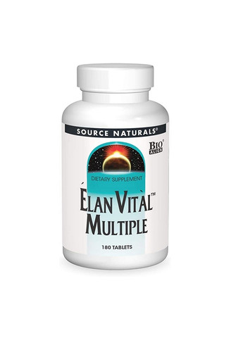 Витамины и минералы Elan Vital Multiple, 180 таблеток Source Naturals (293340856)