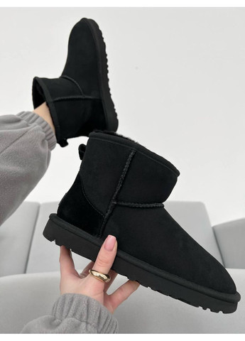 Угі Жіночі UGG Mini Black (Замша) (366196822)