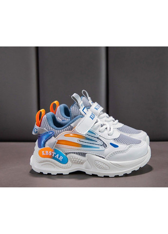 Белые демисезонные детские кроссовки No Brand