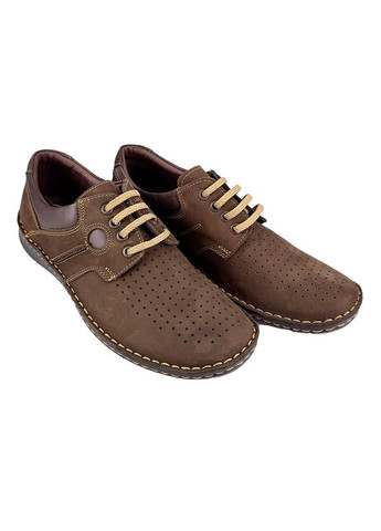Коричневые мокасины мужские кожаные коричневые n-009560-1 No Brand