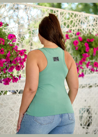 Повседневная майка-борцовка из приятной к телу мятного цвета No Brand — 339606328