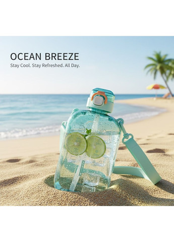 Пляшка SPORT для води із BPA-free пластику 750 мл. Бірюзова No Brand (296101821)