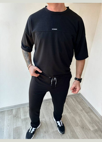 Чорний демісезонний чоловічий костюм No Brand