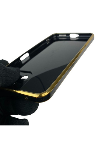 Чохол для Mi 11 Lite з кільцем-підставкою із золотою окантовкою на сяомі мі 11 лайт чорний gs1 Xiaomi (366230438)