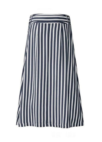 Синяя повседневная, кэжуал в полоску юбка свободного кроя Esmara