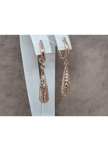 Золоті сережки-підвіски з алмазною гранню. 210268_А FAVORITUM (356452559)