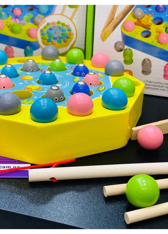 Дерев'яна іграшка Риболовля 2 види рибалка No Brand (302236175)