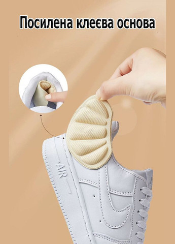 Вкладыши на задник для реставрации пятки или уменьшения размера обуви 2 пары черные и беж 7мм No Brand (314710333)