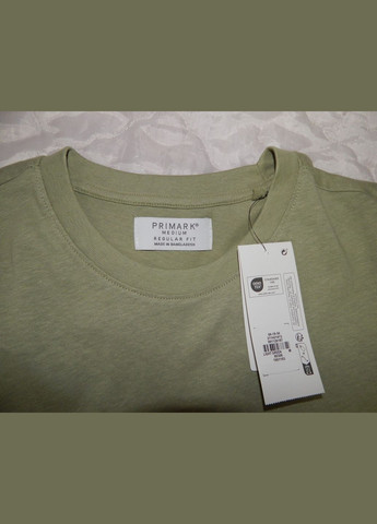 Зеленая мужская футболка regular fit оригинал р.50 133fm Primark