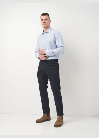 Голубой кэжуал рубашка однотонная Massimo Dutti