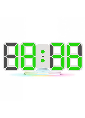 Годинник електронний настільний Premium 3D-LUMITIME з LED підсвічуванням білий Losso (322776928)