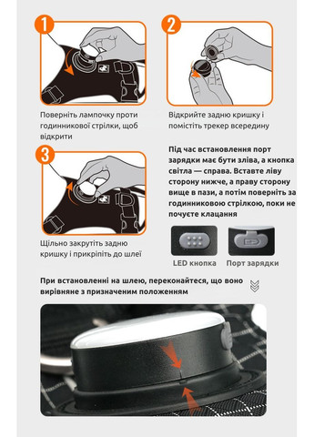 Шлея для собак TLH6771 со светодиодной подсветкой и держателем для GPS-трекера Фиолетовый, XL Truelove (373444120)