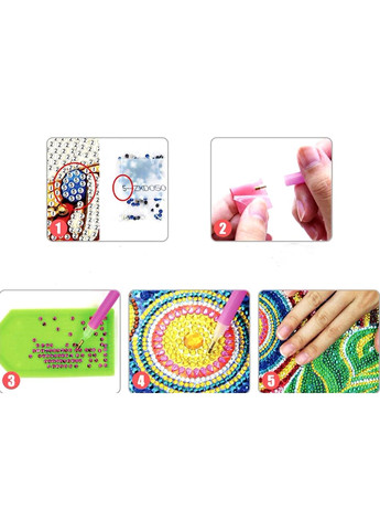 Алмазна мозаїка Пейзаж пляж океану. Набір алмазної вишивки стразами No Brand 6339 (282823542)