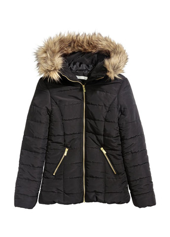 Черная демисезонная куртка зимняя - женская куртка hm0046w H&M