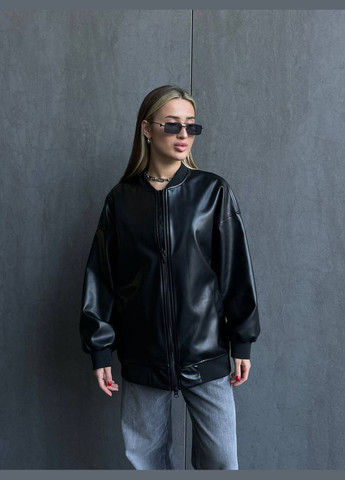 Кожаный бомбер из эко-кожи на замше. Україна пилот (авиатор) на молнии (327880201)