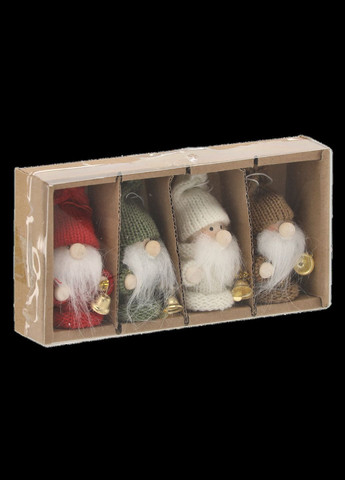 Подвеска новогодняя "Гном" комплект 4 шт, 8 см, микс цветов Chomik (329407514)