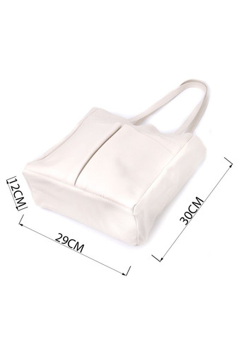 Містка сумка-шопер із натуральної шкіри бежева 22843 Shvigel (329195183)