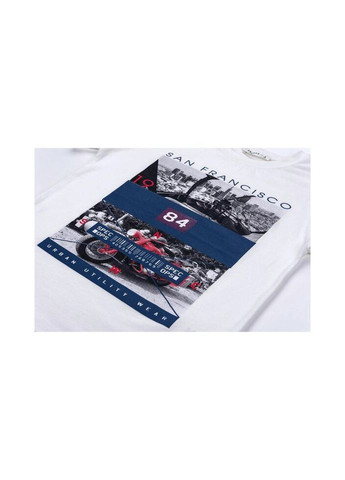 Бежева демісезонна футболка дитяча "84" (10154-128b-beige) Breeze